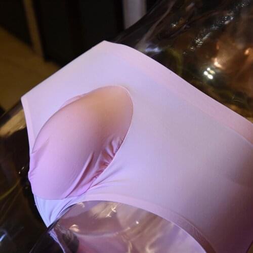 Sexy Men Ice Silk Seamless Skinny Sissy Panties Low Waist Male Stockings Bulge Pouch Underpants Breathable Underwear Lingerie