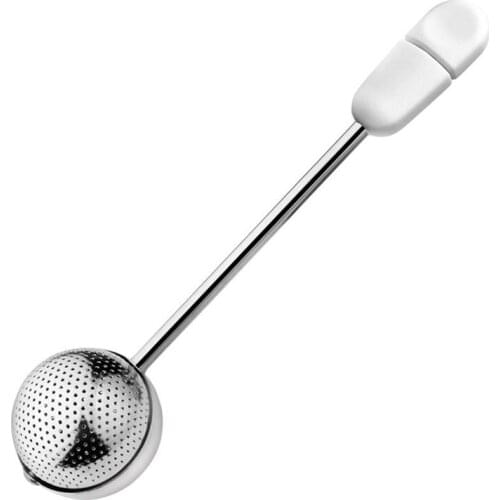 Stainless Steel Fine Mesh Tea Infuser Strainer Mesh Tea Ball Filter Handle Strainer 360 Rotation Infuser Filter