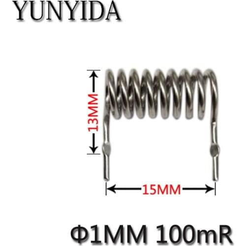 01-13 10PCS Constantan resistance / sampling resistor 0.1R/100mR / diameter 1.0mm / pitch 15mm/100 milliohms