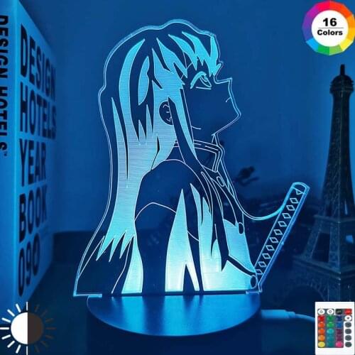 Kimetsu no Yaiba Muichiro Tokito Led Night Light for Bedroom Decor Gift Nightlight Anime 3d Lamp Muichiro Tokito Demon Slayer