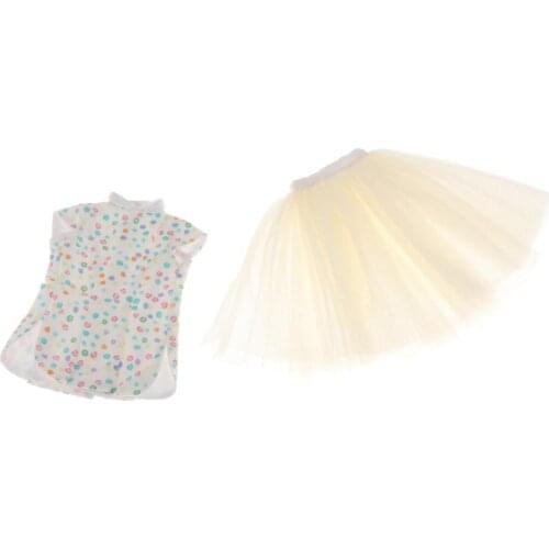 1/3Cheongsam Style Top And Skirt for Dollfie BJD Doll Clothes, Dolls Dress Up Accessories, 3 Styles to Choose