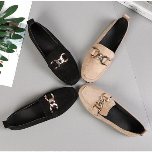 Women Flats Cute Sweet Comfortable Black Flock Flat Shoes Lady Casual Spring Office Shoes Vrouwen Platte Shoes for Women Loafers