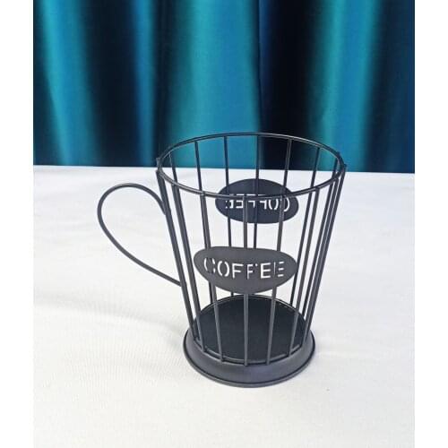 Universal Coffee Capsule Storage Basket Coffee Cup Basket Vintage Coffee Pod Organizer Holder Black For Home Cafe Hotel JU32502