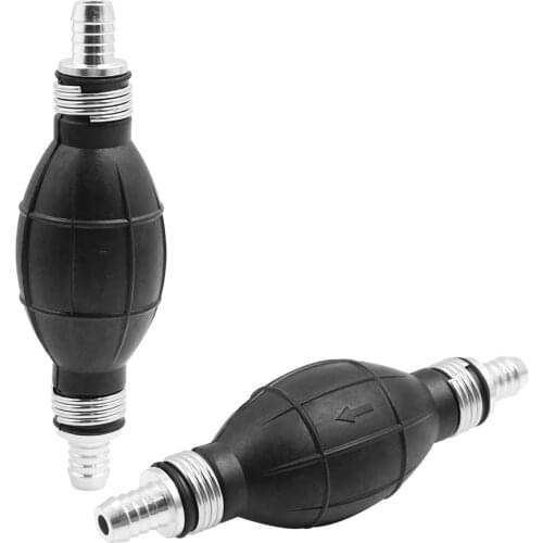 X Autohaux 12mm 1/2" Fuel Line Pump Hand Primer Bulb for Car Marine Boat Petrol Diesel Black Rubber 2pcs