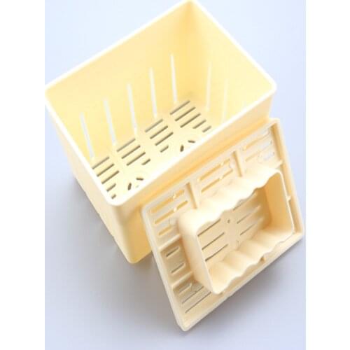 1 Set DIY Plastic Tofu Press Mould Homemade Tofu Mold Soybean Curd Tofu Making Mold with Cheese Cloth Kitchen Cooking Tool Set