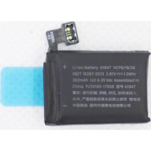 2pcs/lot GPS A1847 Battery For Apple watch 3 4 38mm Series 3 gps a1847 battery Real 262mAh
