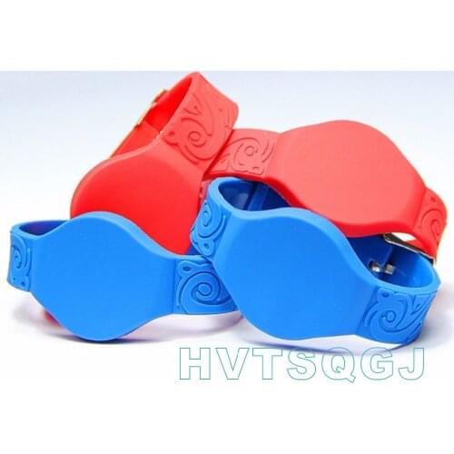 20pcs Free shipping water-proof, personalized rfid T5577 Chip Silicone adjustable Wristband smart bracelet