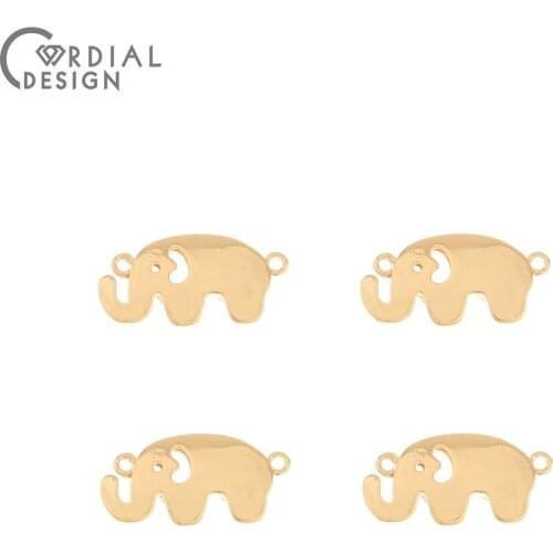 Cordial Design 100Pcs 8*16MM Jewelry Accessories/Charms/Hand Made/Copper/Elephant Shape/Pendant/DIY Making/Earring Findings