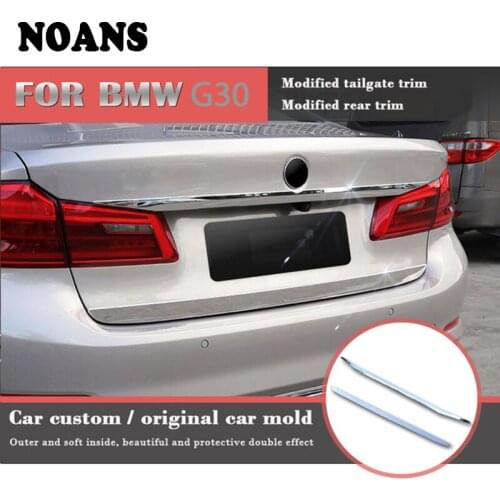 Aluminum For BMW G30 5 Series 2017 2018 Car Styling Tail Door Auto Protective Strips Sticker Accessories