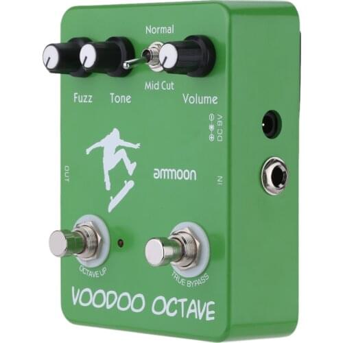 Ammoon AP-12 Voodoo Octave Fuzz Effect Guitar Effect Pedal True Bypass Guitar Pedal for Guitar Accessories Parts
