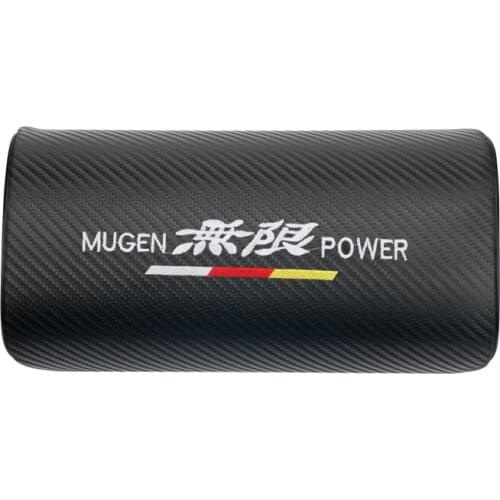 Car neck pillows both side pu leather single headrest case for Mugen Power Honda Civic Accord CRV Hrv Jazz Car Styling