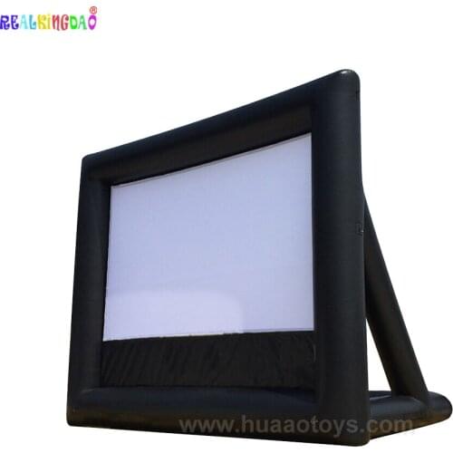 Free Shipping PVC 4m Wide 16:9 Rear Projection Screen Inflatable Screen Outdoor cinema Outdoor movies after dusk