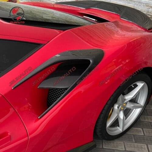 For Ferrari 488 Carbon Fiber M Style Side Air Intake Cover For 488 GTB Spider Side Vent CF Cover Auto Accessories