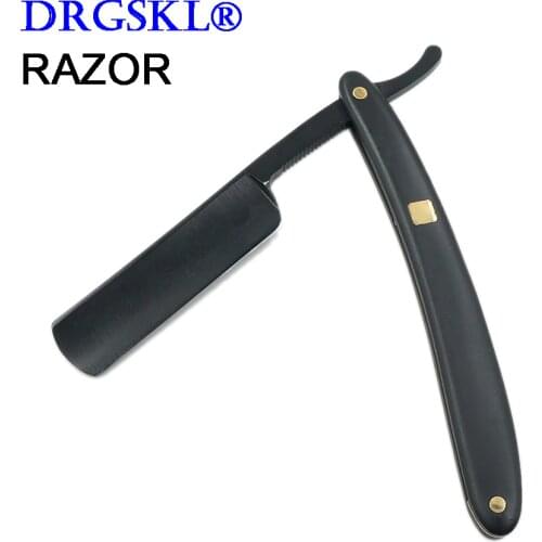 DRGSKL Blackwood Handle Barber Hair Cut Razor Classic Manual Shaving Razor Mens Face Razor Vintage Shaving Knife Carbon Steel