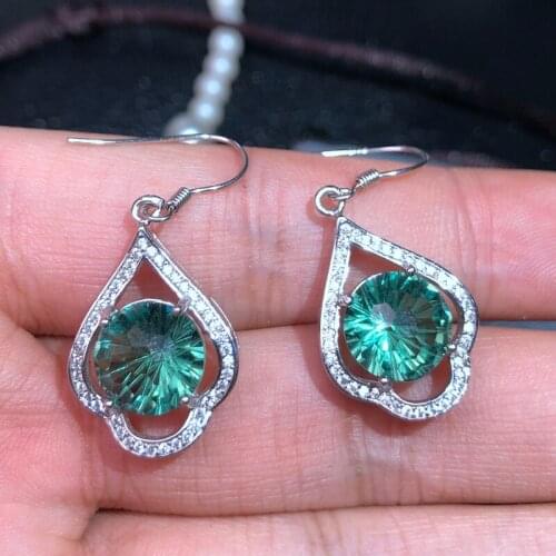 Palace Crystal Amethyst earnail 925 silver inlaid wear effect perfect