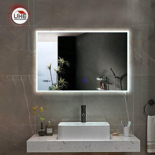 Custom Smart Rectangular Bathroom Mirror With LED light WiFi Multi-Function Intelligent High Quality Refection Bathroom Mirror