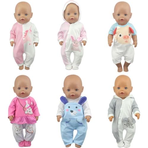 1pcs Jumpsuit Wear For 17 Inch Born Baby Doll 43cm Reborn Doll Clothes