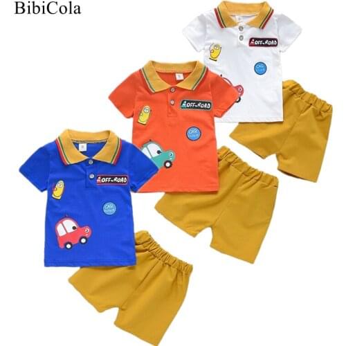 Newborn boys summer clothing sets kids fashion cotton lapel gentleman t-shirts+short pants 2pcs suits for bebe casual suits
