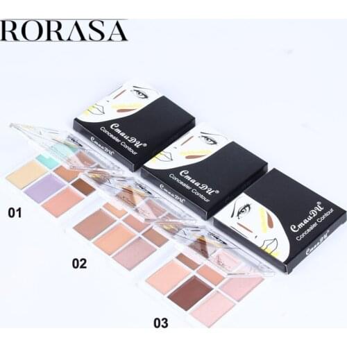 Six color cream Concealer Silky Smooth Foundation Texture Highlighter Glitter Powder Full Color Concealer Powder Concealer