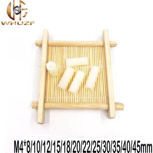 M4*8/10/12/15/18/20/22/25/30/35/40/45mm Hex Nylon Standoff Spacer Column Flat Head Double Pass Nylon Plastic Spacing Screws