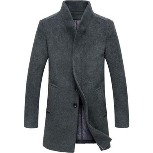 Winter wool coat men long sections thick woolen coats Mens Casual Fashion Jacket casaco masculino palto peacoat overcoat 5xl