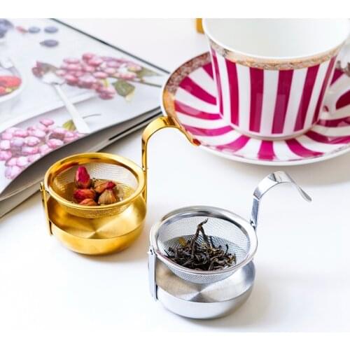 Stainless Steel Rotating Fine Tea Mesh Tea Strainer Tea Infuser With Handle