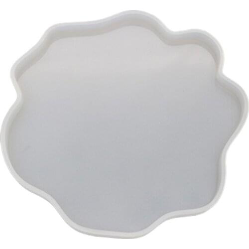 97QE Irregular Coaster Cup Mat Mold Manual Mirror UV Resin Table Decoration DIY Crystal Epoxy Molds