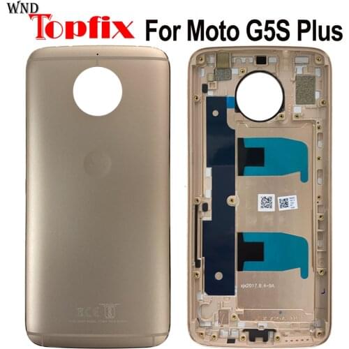 New Cover For Motorola Moto G5S Plus Back Battery Cover Door Rear Glass Housing For Moto G5s Plus Battery Cover Housing XT1802