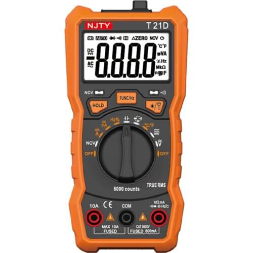 T21D mini Multimeter Voltage Current Esr Transistor Tester Meter Multimetro Digital Profissional Multimetre Aneng Multitester