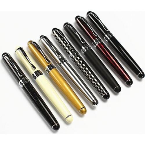 Stainless Steel 0.5mm Straight Pen 1.0mm Curved Tip Art Fountain Pen For School Office Student Ink Pens Stationery Writing Tool