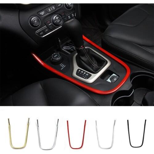 SHINEKA Car Styling ABS Dashboard Decorative Cover Trim Gear Shift Panel Cover Frame for Jeep Cherokee 14-16