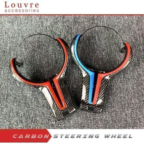 Replacement Carbon Fiber Steering Wheel Trim Cover fit for BMW M2 M3 M4 M5 M6 for BMW X5M X6M 2015-2020 Accessories