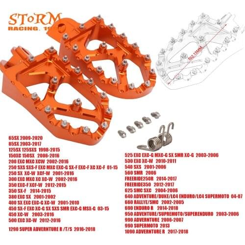 Lengthen Foot Rests footpegs Pegs Pedal For KTM Husqvarna SX 85 125 150 SXF XCF EXCF XCW TPI 250 300 350 450 500 TC FE 2005-2020