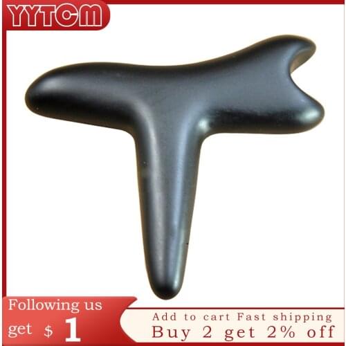 High quality! wholesale & retail Traditional Bian Needle therapy black bian stone massage cone (120mm)