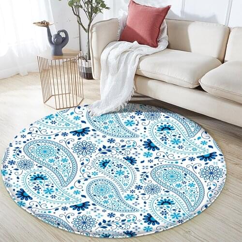 Alfombra Good Quqlity Flannel Paisley Style Pattern Carpet Non-slip Bath Mat Soft Fluffy Living Room Bedroom Decorative Carpet