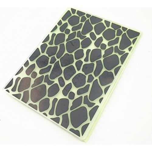 10.5x14.5cm Thepebbles Embossing folders Plastic bump Scrapbooking DIY Template Fondant indentation Cake Photo Album Card Make