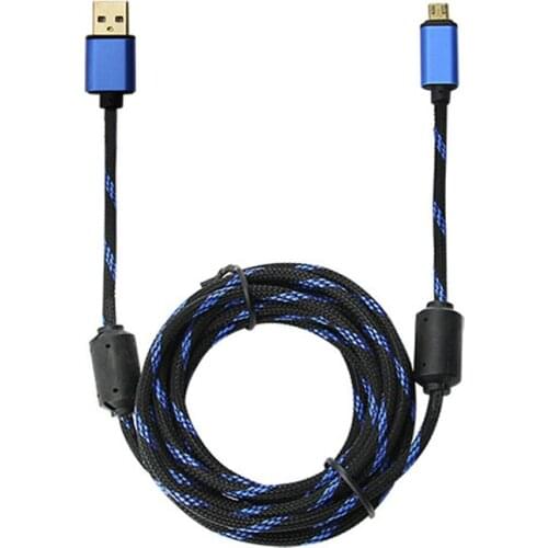10ft 24K 3 Meter Micro USB 2.0 High-speed Cable For Xbox one PS4 Android Phone Double magnetic loop For Charging and Playing