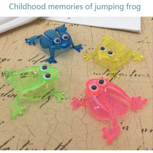 10pcs Jumping Frogs Cute Action Figure Kids Toy Novelty Assorted Hoppers Game Party Birthday Education Children Toy Gifts