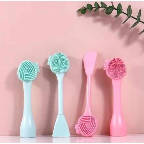 2 in1 Soft silicone facial Washing brush Face Mask Brush , Massager exfoliating pores and blackheads, Face cleansing device