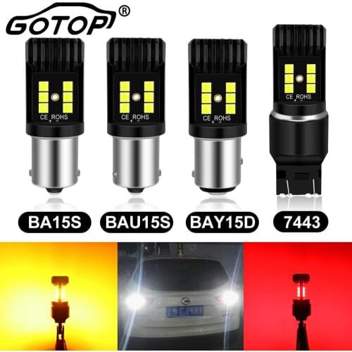 2pcs T20 7443 W21/5W Led Bulb 1156 BA15S P21W BAU15S Car Led Signal Bulb 1157 BAY15D P21/5W Auto Signal Lamp Brake Reverse Lam