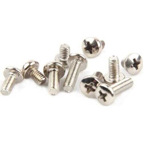 20pcs M4 Round head Phillips Screw Stainless steel Machine Screws 304 Bolt Length 4-40mm