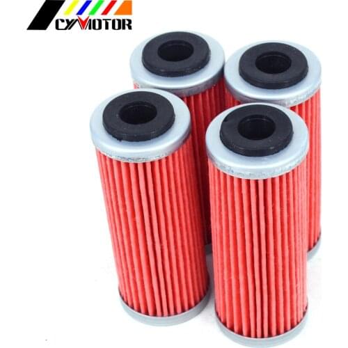 Motorcycle 4pcs Engine Oil Filter Machine Filter For KTM EXC-F SX-F XC-F XC-W EXC-R SMR 250 300 350 400 450 505 530 Six Days