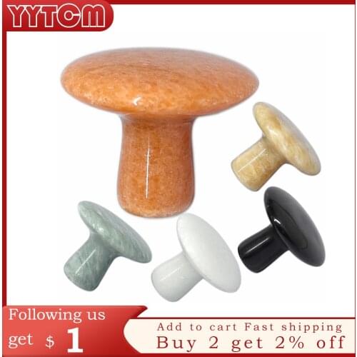 5.5x4cm Rose Quartz Mushroom Massage Stone Crystal Jade GUASHA Facial Body Foot Thin Anti-wrinkle Relaxation Beauty Health Care