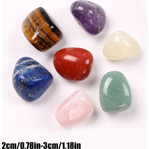 7pcs Natural Crystal Stones Ornament Colorful Healing Energy Quartz Ore for DIY Aquarium Home Crafts Decoration
