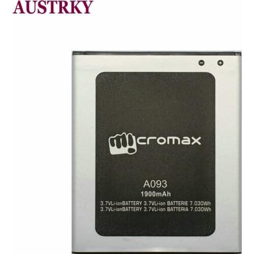 New Battery for Micromax A093 Phone 1900mAh Baterij Batterie Batteries + Tracking Code