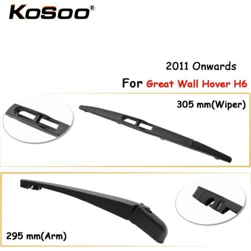 KOSOO Auto Rear Wiper Blade 305mm 2011 Onwards For Great Wall Hover H6 Rear Windshield Wiper Blades Arm Car Accessories Styling