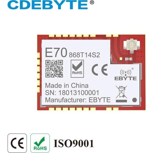 E70-868T14S2 CC1310 868MHz 14dBm UART SMD IOT Uhf Wireless Transceiver Module RSSI IPEX / Stamp Hole CDEBYTE