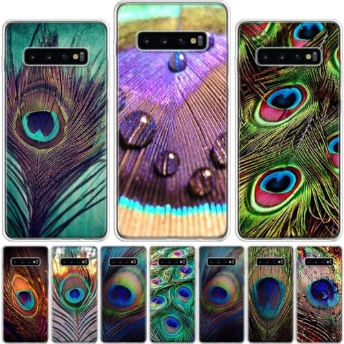 Bird Peacock feather Phone Case For Samsung Galaxy A51 A71 A50 A70 A80 A90 A01 A6 A7 A8 A10 A10S A20S A20E A30 A40 Plus Cover