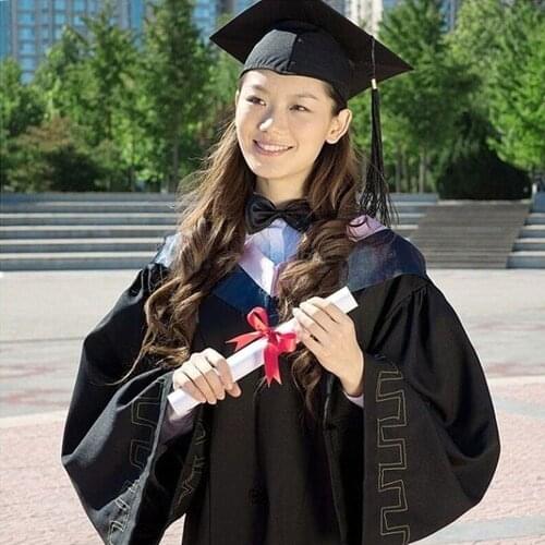 Black Mortar Board Adults Graduation Hat Cap Dress Accessory For Student