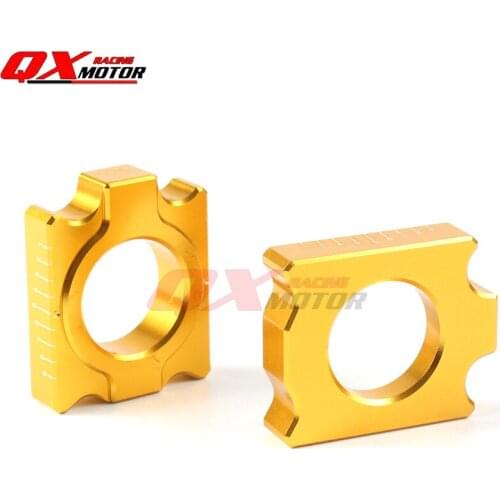 CNC Aluminum Rear Chain Adjuster Axle blocks for RMZ 250 RMZ250 RMZ450F 04-16 05 06 07 08 09 10 11 12 13 14 free shipping